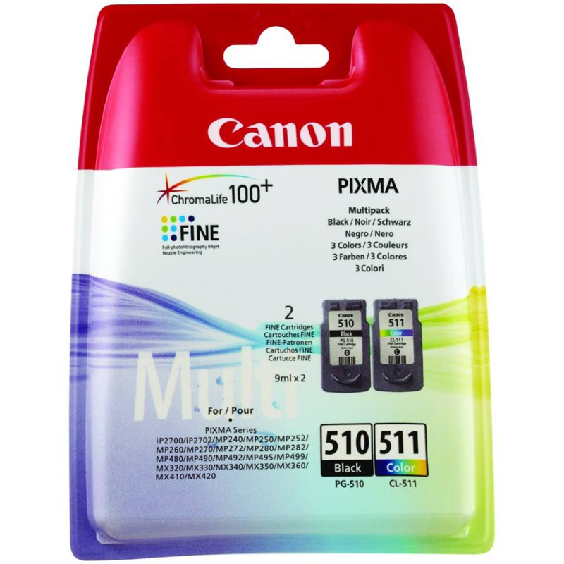 Slika - Canon PG-510/CL-511 (2970B010) BK/CL, komplet original kartuš