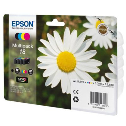 Epson T1816 XL (BK/C/M/Y), komplet originalnih kartuš