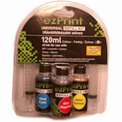 ezPrint Polnilni set 3x40ml barvni, univerzalni