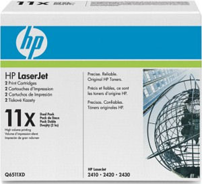 Slika - HP Q6511XD 11X črn, dvojno pakiranje, originalen toner