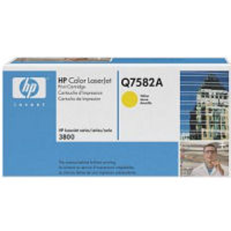 Slika - HP Q7582A rumen, originalen toner