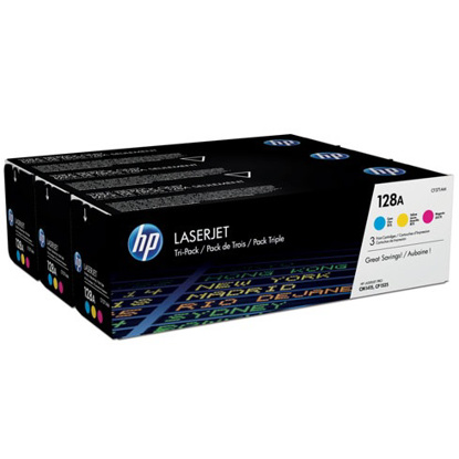 HP CF371AM Tri-Colour Pack 128A, komplet originalnih tonerjev