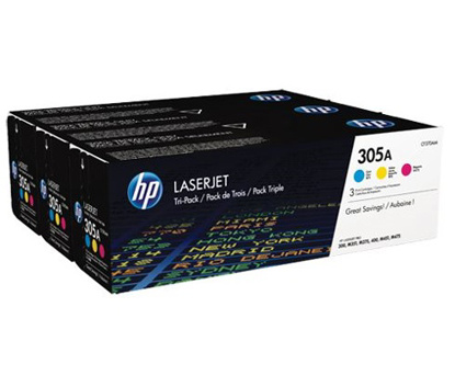 HP CF370AM (305A) C/M/Y, komplet originalnih tonerjev