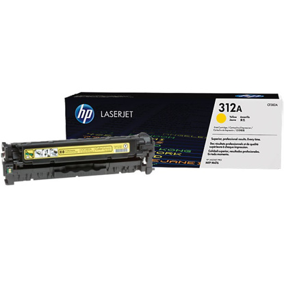 HP CF382A (312A) rumen, originalen toner