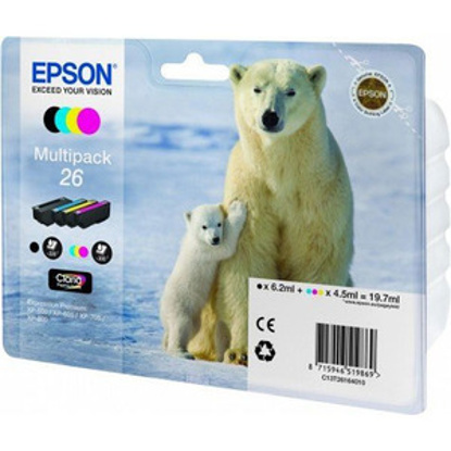 Epson 26 C/M/Y (C13T26164010), komplet originalnih kartuš