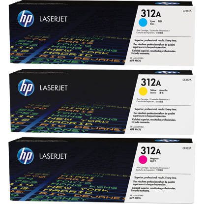 HP CF440AM Tri-Colour Pack 312A, komplet originalnih tonerjev