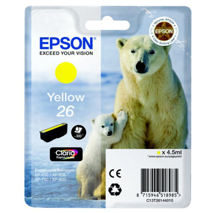 Epson 26 (C13T26144010) rumena, originalna kartuša