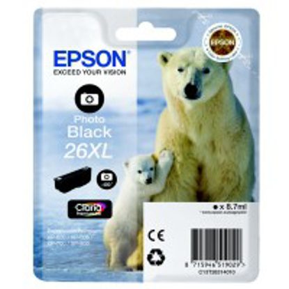 Epson 26XL PBK (C13T26314010), foto črna, originalna kartuša