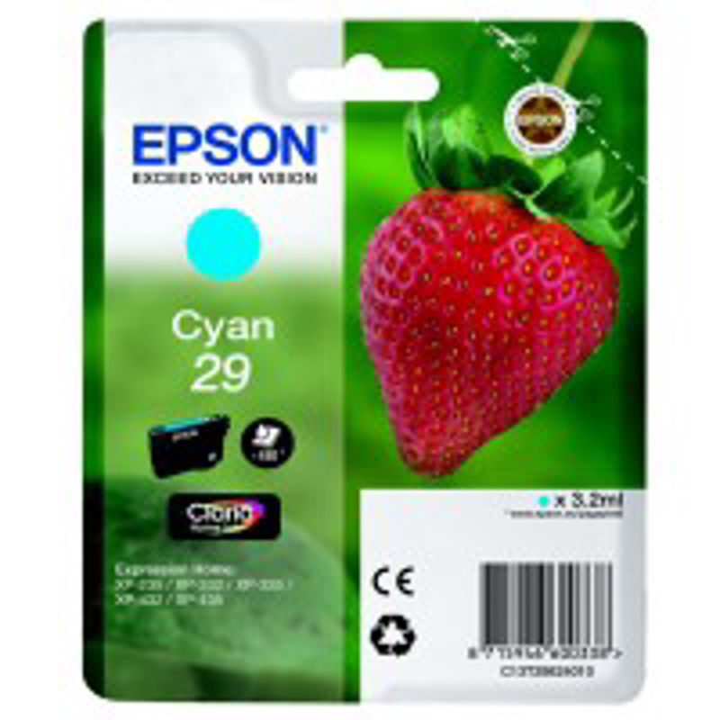 Slika - Epson 29 T2982 modra, originalna kartuša