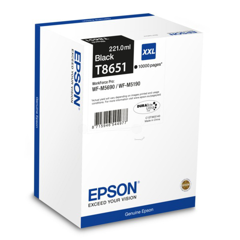 Slika - Epson 86 XXL črna T8651, originalna kartuša