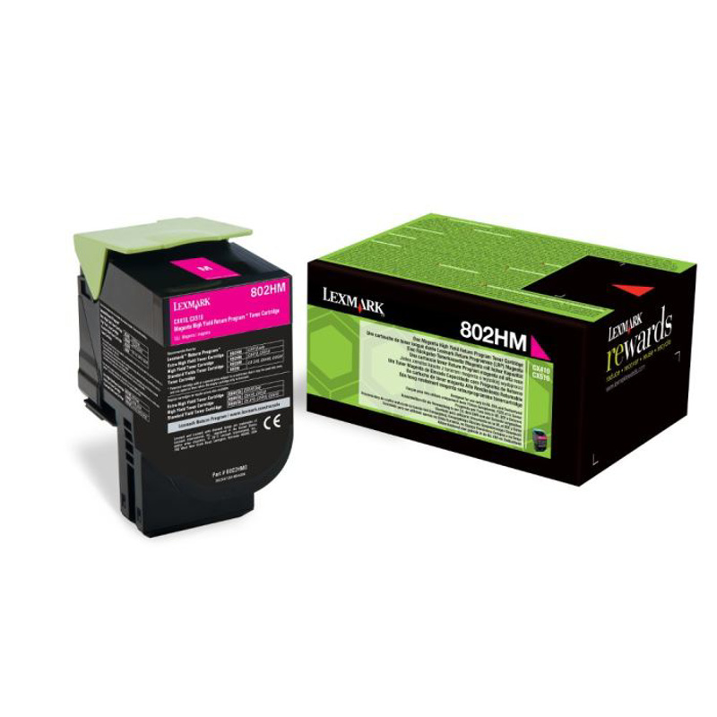 Slika - Lexmark 802HM (80C2HM0) škrlaten, originalen toner