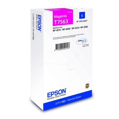 Epson T7563 škrlatna, originalna kartuša