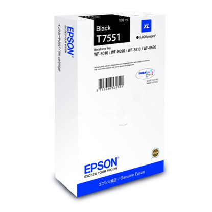 Epson T7551 XL črna, originalna kartuša