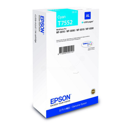 Epson T7552 XL modra, originalna kartuša
