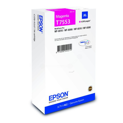 Epson T7553 XL škrlatna, originalna kartuša