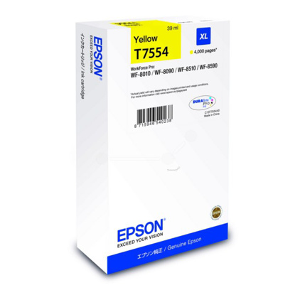 Epson T7554 XL rumena, originalna kartuša
