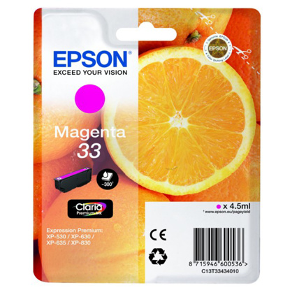 Epson 33 T3343 škrlatna, originalna kartuša