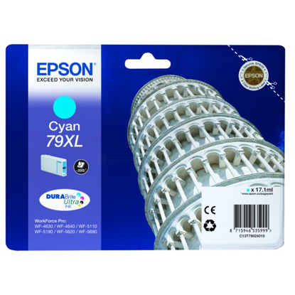 Epson 79 HC T7902 modra, originalna kartuša