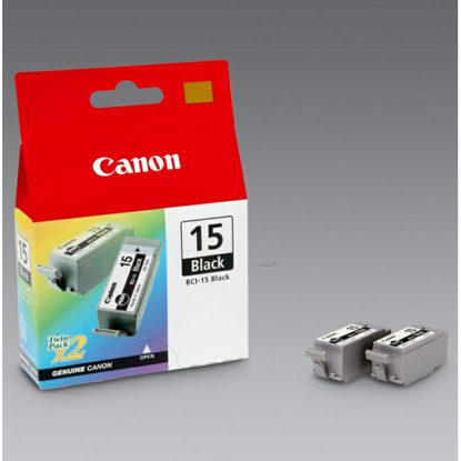 Canon BCI-15 BK Twin Pack (8190A002) črna, komplet originalnih kartuš