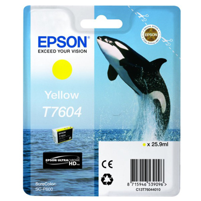 Epson T7604 HC rumena, originalna kartuša