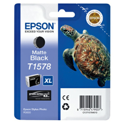 Epson T1578 XL mat črna, originalna kartuša