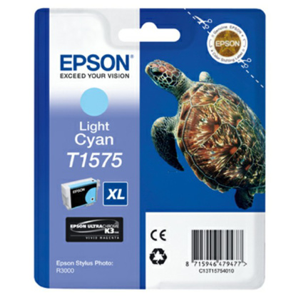 Epson T1575 XL svetlo modra, originalna kartuša