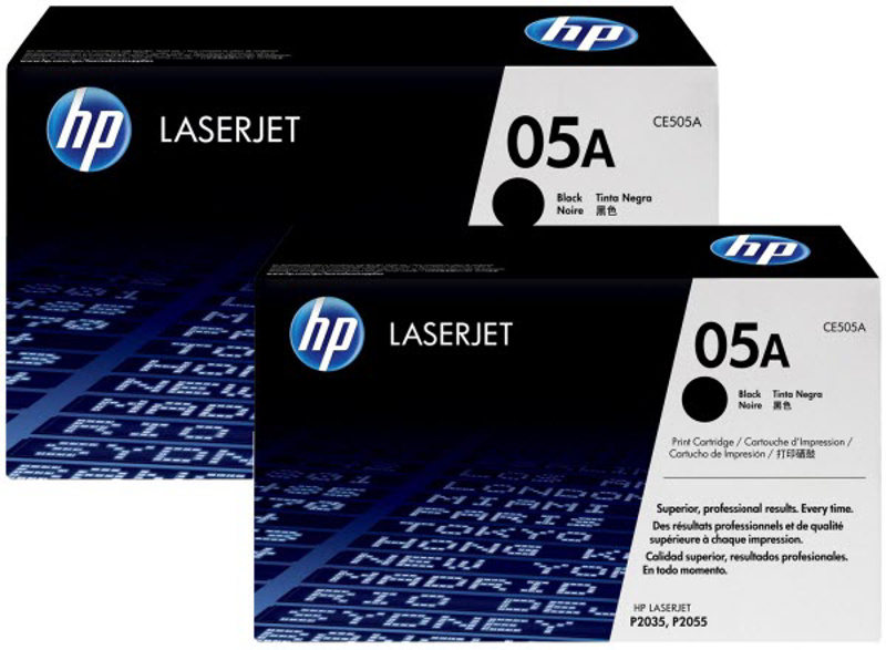 Slika - HP CE505D (05AD) črn, komplet originalnih tonerjev
