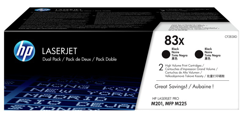 Slika - HP CF283XD (83X) črn, dvojno pakiranje, originalen toner