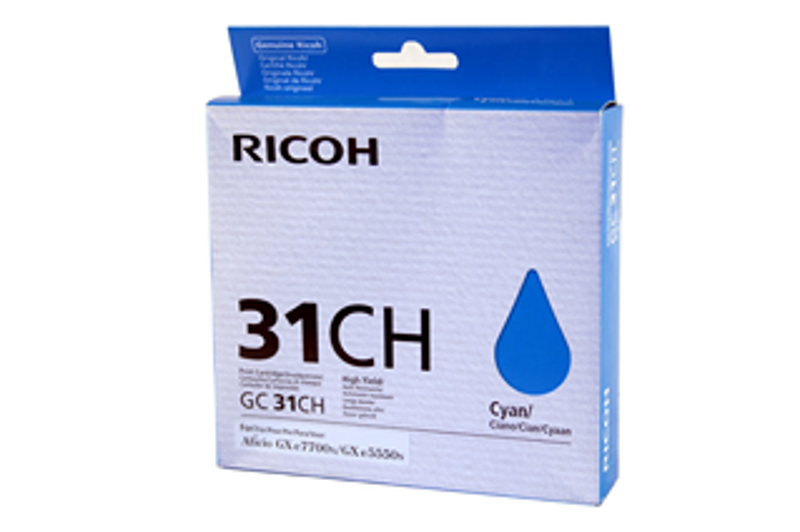Slika - Ricoh GC31CH (405702) modra, originalna kartuša