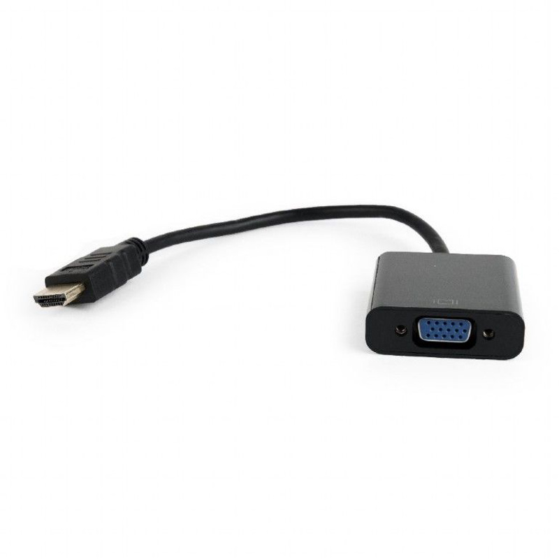Slika - Gembird HDMI (M) - VGA (F) 15cm (Black), adapter