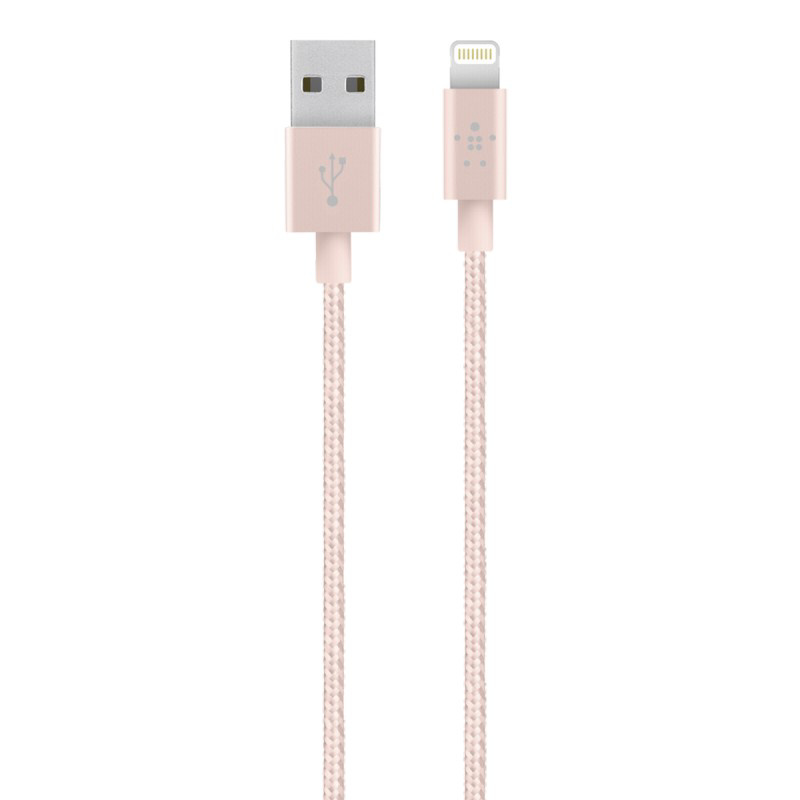 Slika - Belkin MIXIT UP USB A (M) - Metallic Lightning Cable (M), Rose Gold, kabel