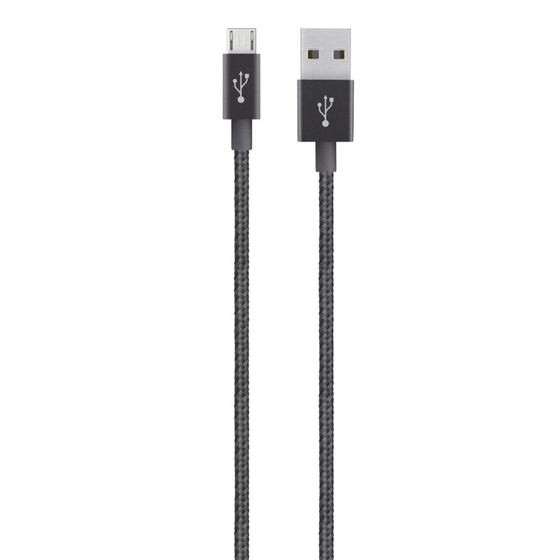 Slika - Belkin MIXIT UP USB A (M) - Metallic micro USB (M), 1,2m Black, kabel