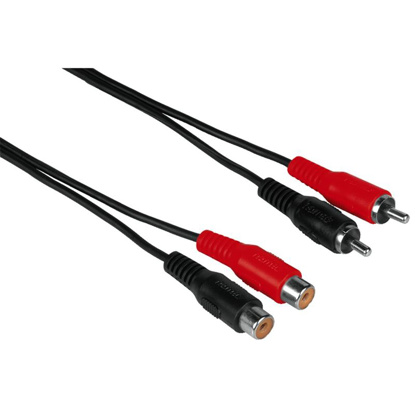 2RCA (M) - 2RCA (F), 5m, audio kabel