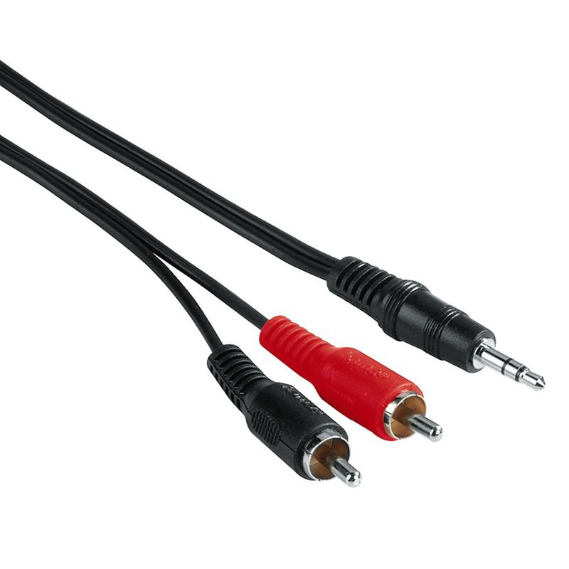 Slika - 3,5 Stereo Jack (M) - 2RCA (M), 15m (Black), audio kabel