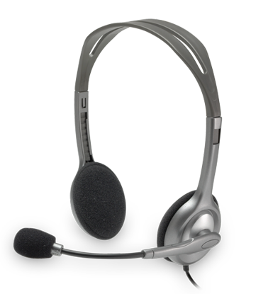 Logitech H110 2.0 sive, slušalke z mikrofonom