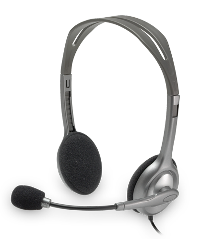 Slika - Logitech H110 2.0 sive, slušalke z mikrofonom