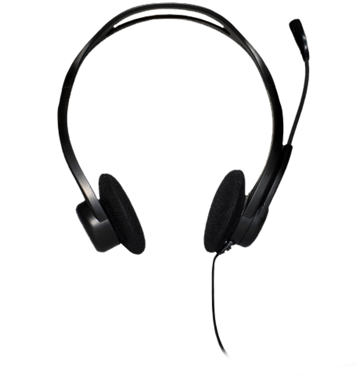 Slika - Logitech PC 960 2.0 USB (981-000100) črne, pisarniške slušalke z mikrofonom