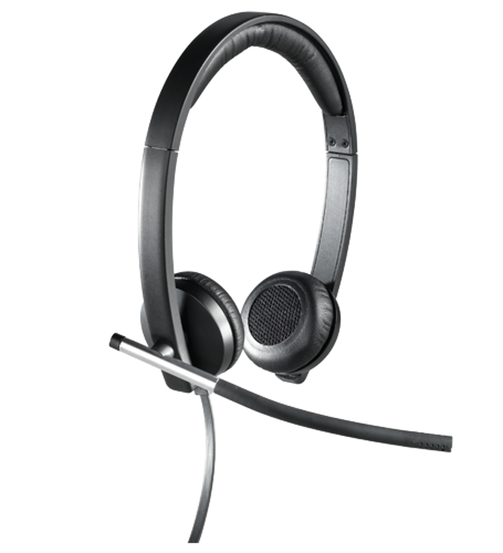 Slika - Logitech LOGI  H650e Stereo USB žične dvostranske slušalke z mikrofonom sive (981-000519)