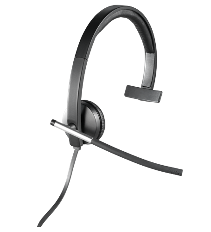 Slika - Logitech H650E Mono (981-000514) sive, slušalke z mikrofonom