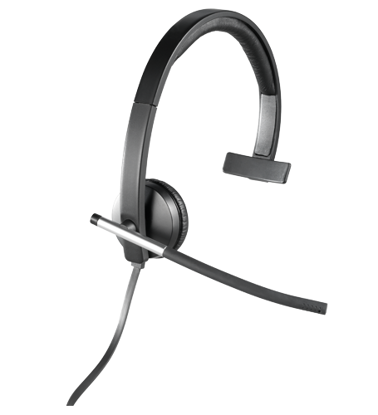 Logitech LOGI H650E Mono (981-000514) sive, slušalke z mikrofonom