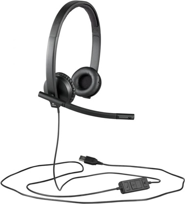 Logitech H570E 2.0 USB črne, slušalke z mikrofonom