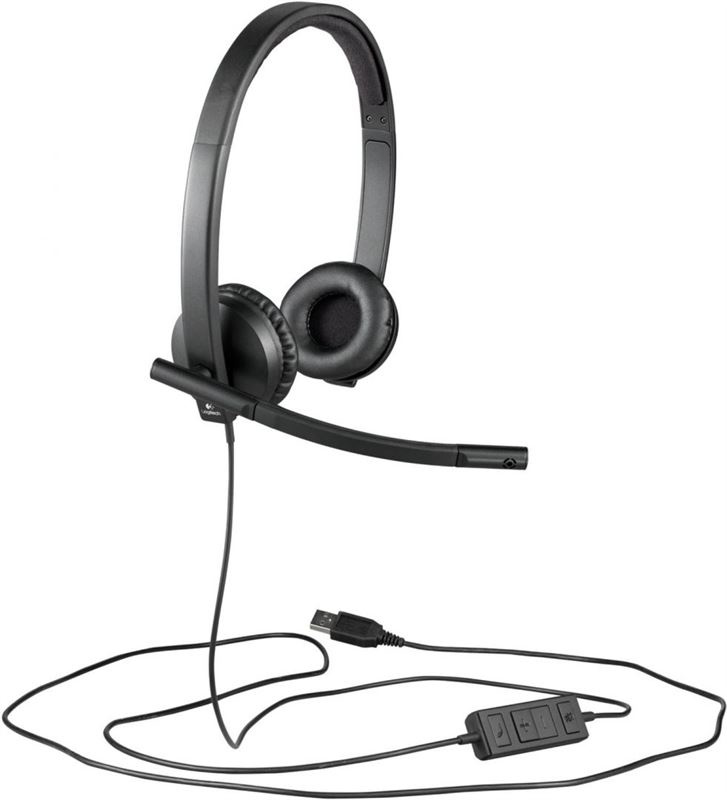 Slika - Logitech H570E 2.0 USB črne, slušalke z mikrofonom