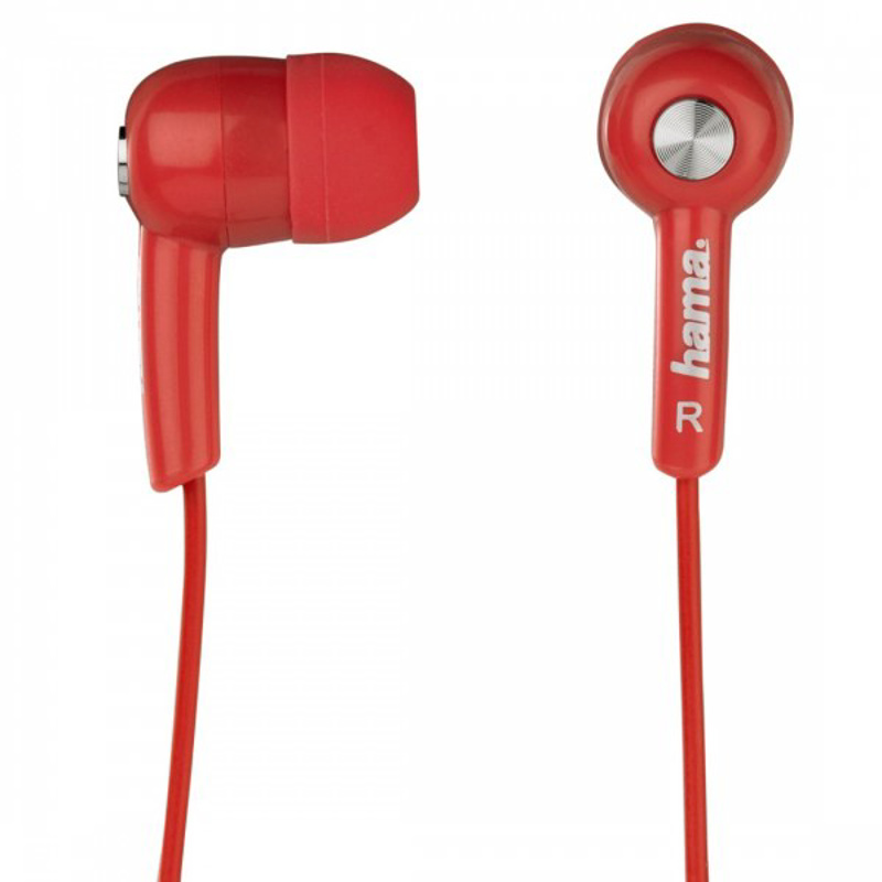 Slika - Hama HK-2114 2.0 Red, mobilne slušalke z mikrofonom