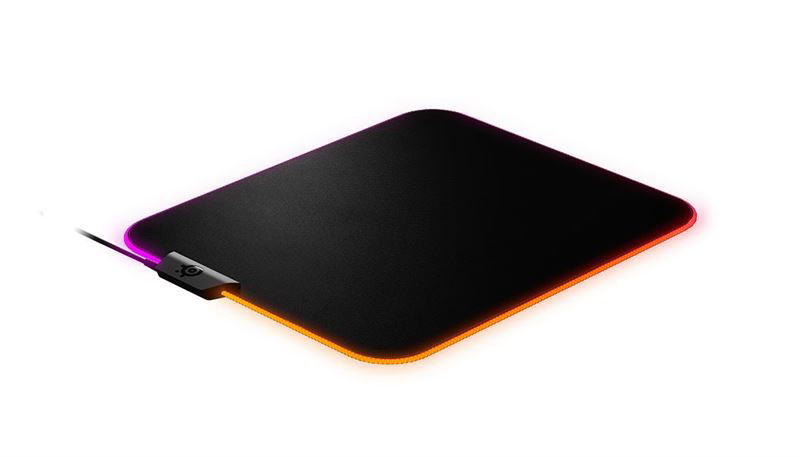 Slika - SteelSeries QcK Prism Cloth Medium RGB igralna podloga za miško črna (63825)