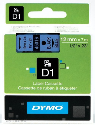 Dymo 45016 (S0720560) 12mm x 7m črn – Blue, etikete