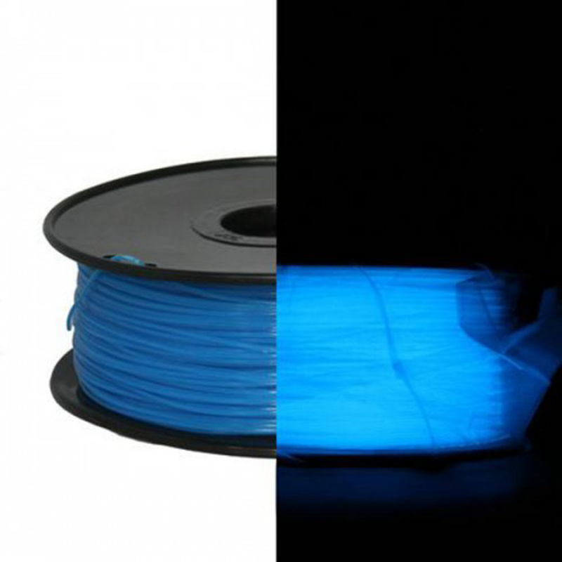Slika - 3D filament PLA 1,75 mm sveti v temi 1kg modra