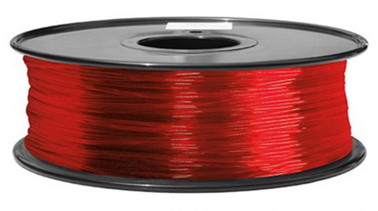 3D filament TPU 1,75 mm 800g prozorna rdeča