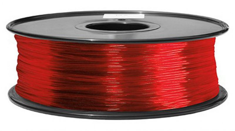 Slika - 3D filament TPU 1,75 mm 800g prozorna rdeča
