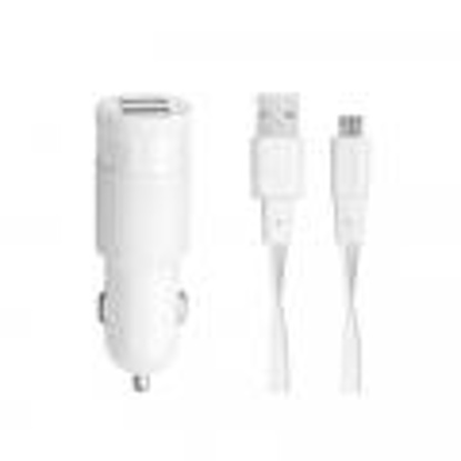 RivaCase RIVAPOWER VA4223 WD1 3,4A/ 2USB + Micro USB kabel white, avto polnilec