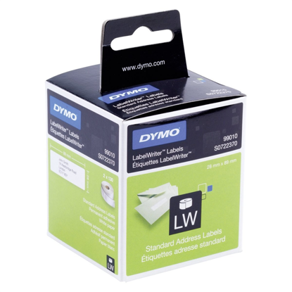 Dymo 99010 (S0722370) 89 x 28 mm x 260 kos White, etikete